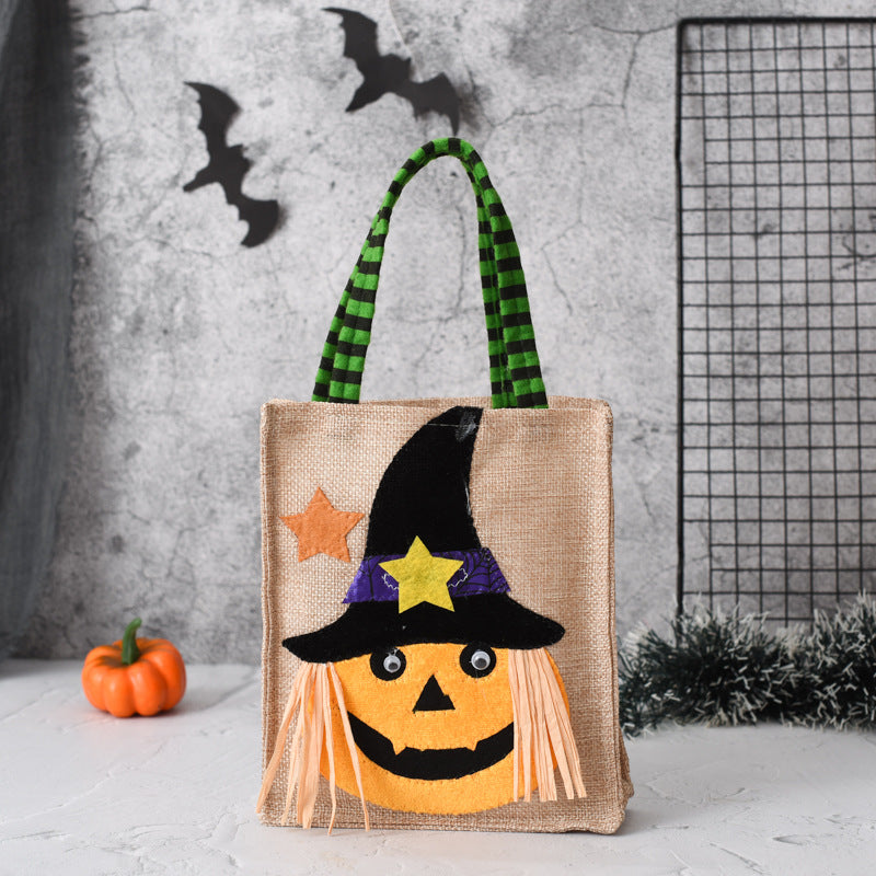 Godispåse för halloween i linne – produktbild 9