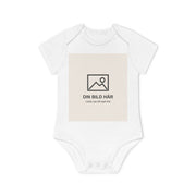 Babybody i ekobomull med eget foto