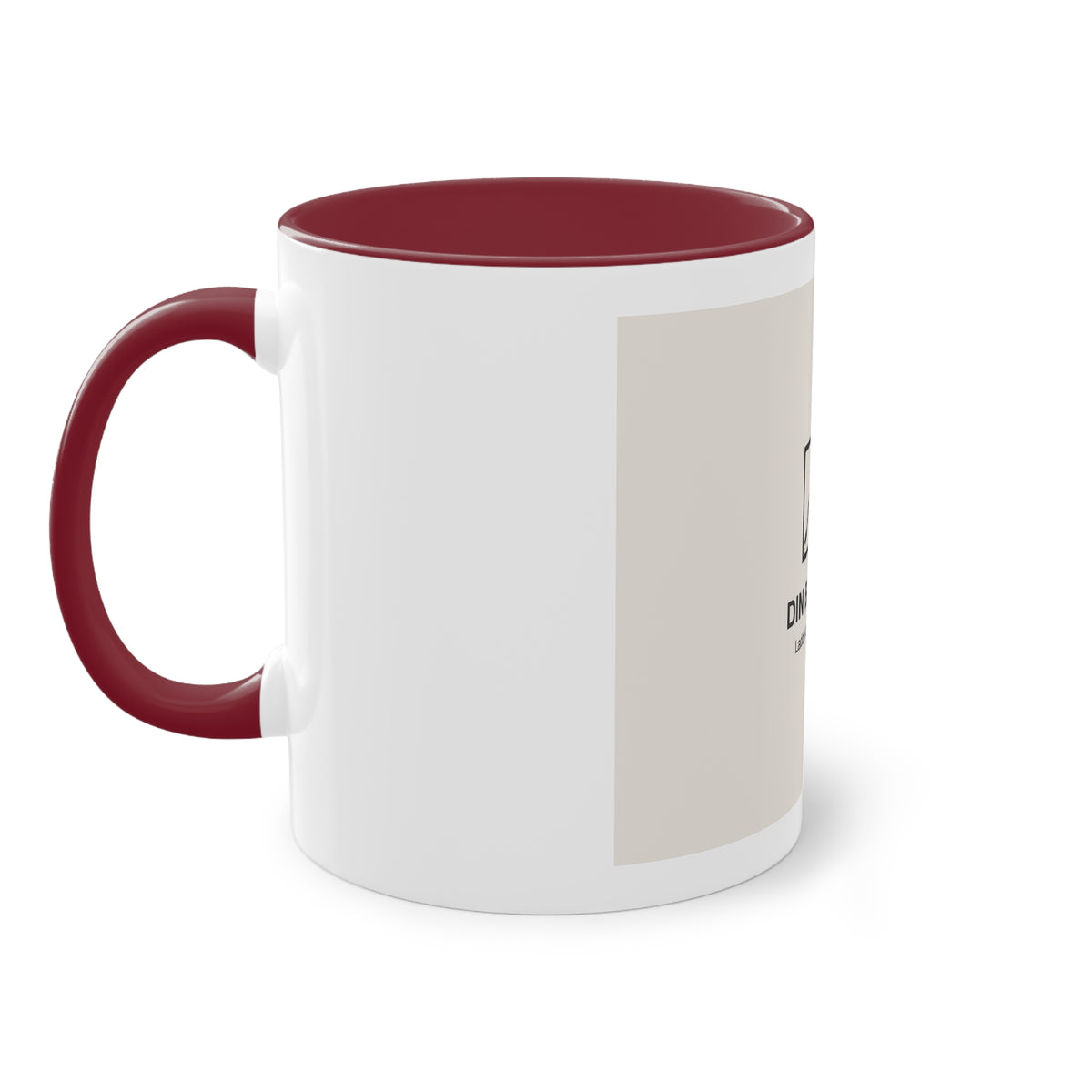 Tvåfärgad mugg med eget foto