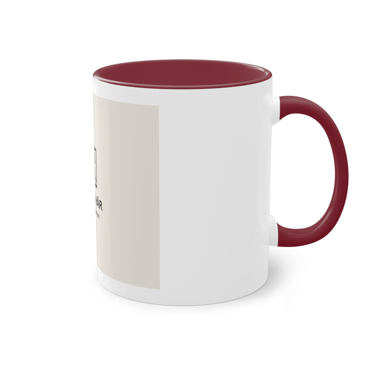 Tvåfärgad mugg med eget foto