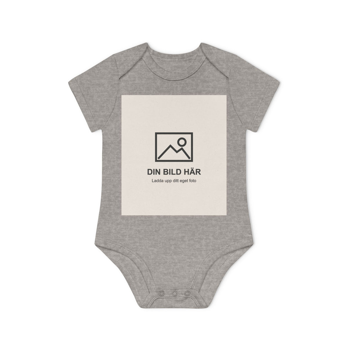 Babybody i ekobomull med eget foto