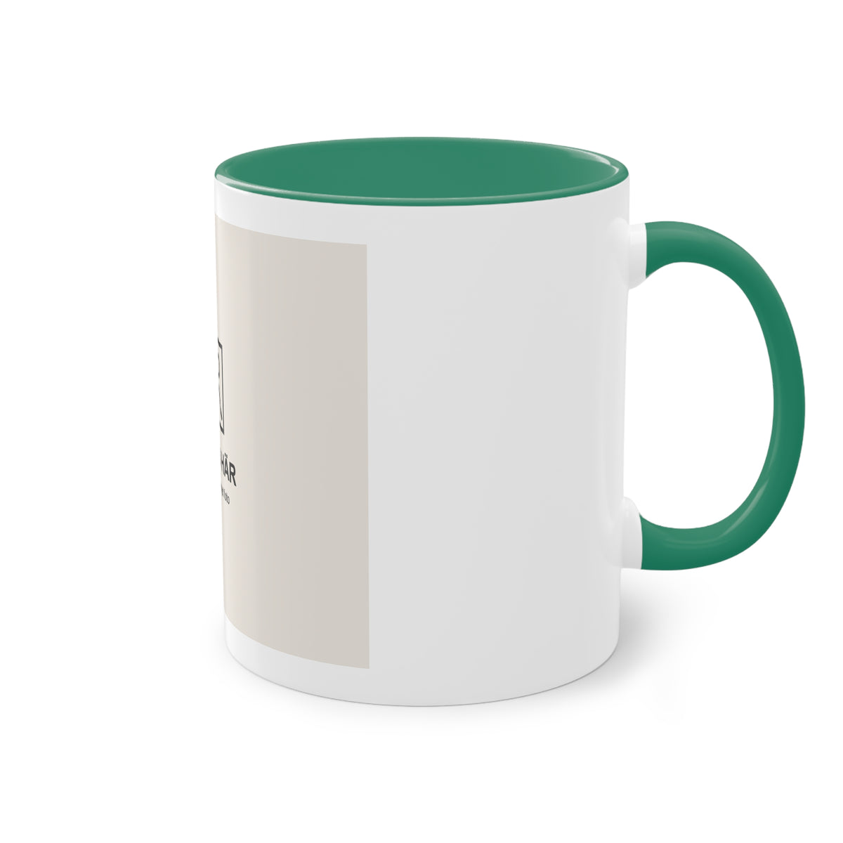 Tvåfärgad mugg med eget foto