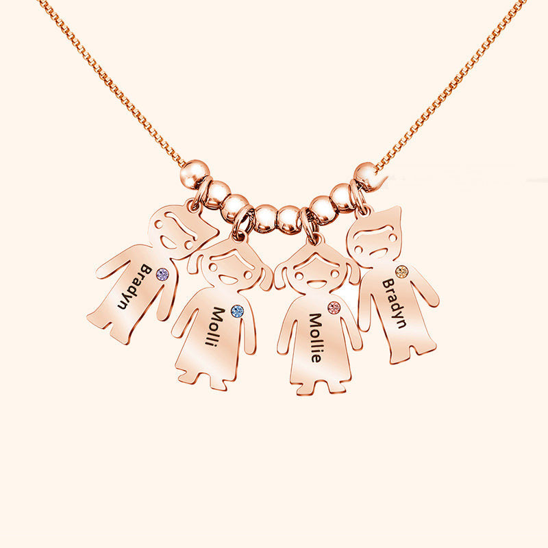 Halsband med barnfigurer – produktbild