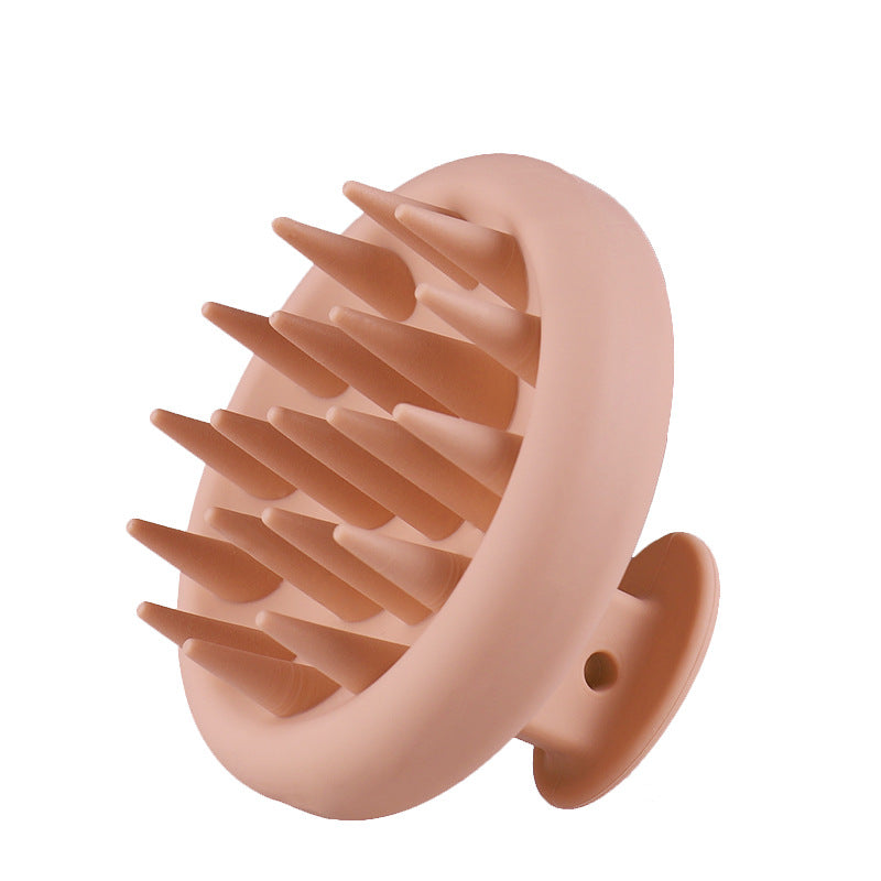 Skalpmassageborste i silikon – rosa