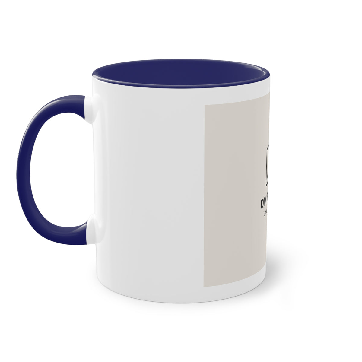 Tvåfärgad mugg med eget foto