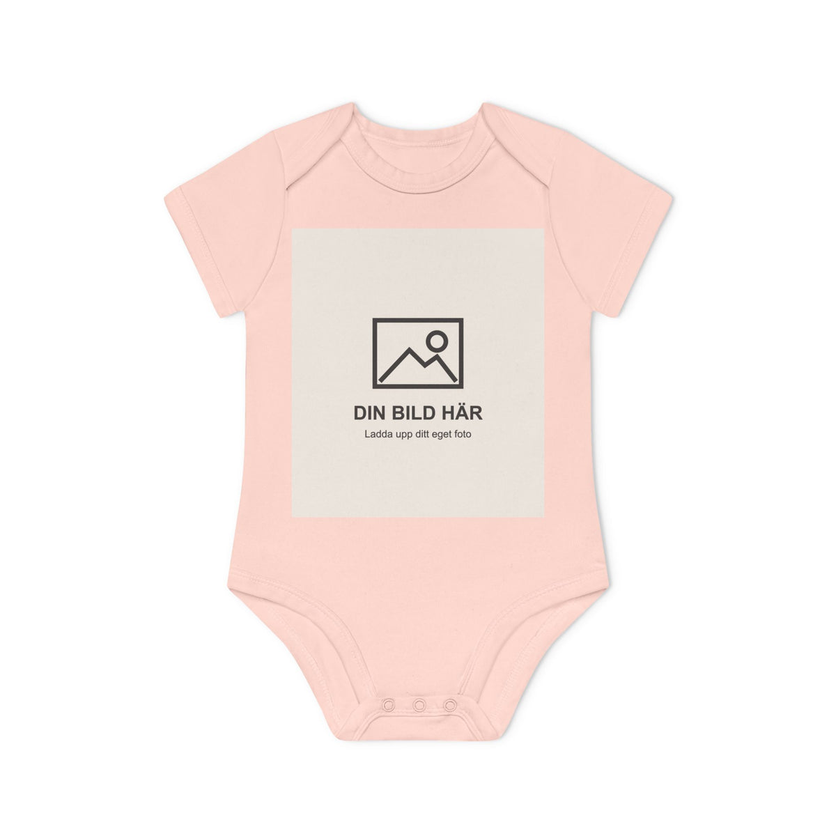 Babybody i ekobomull med eget foto