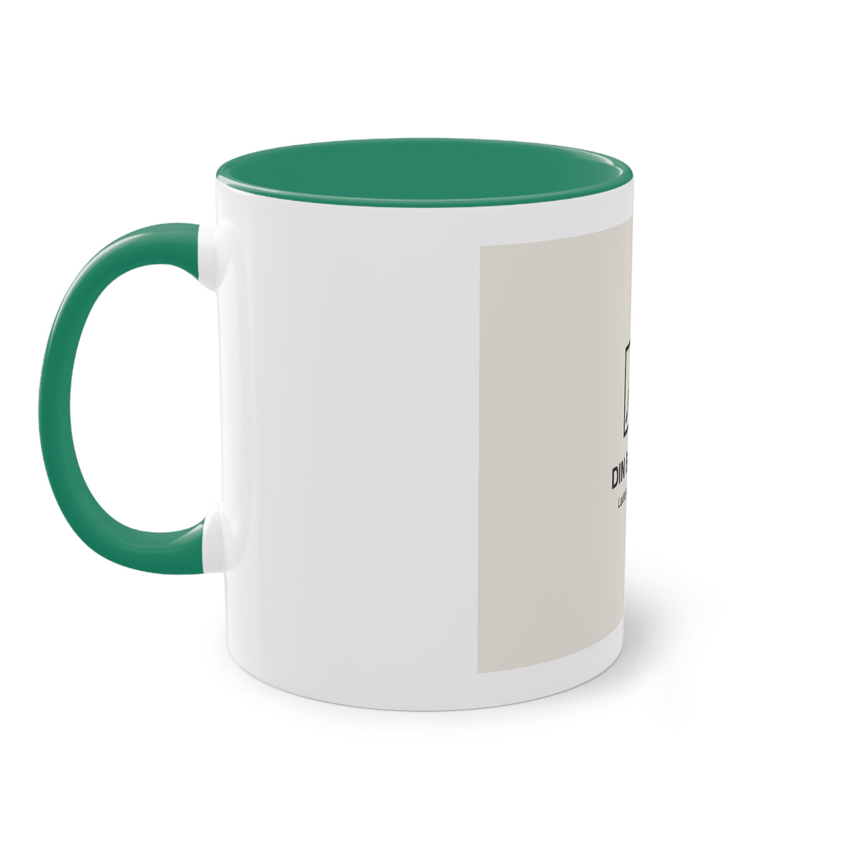 Tvåfärgad mugg med eget foto