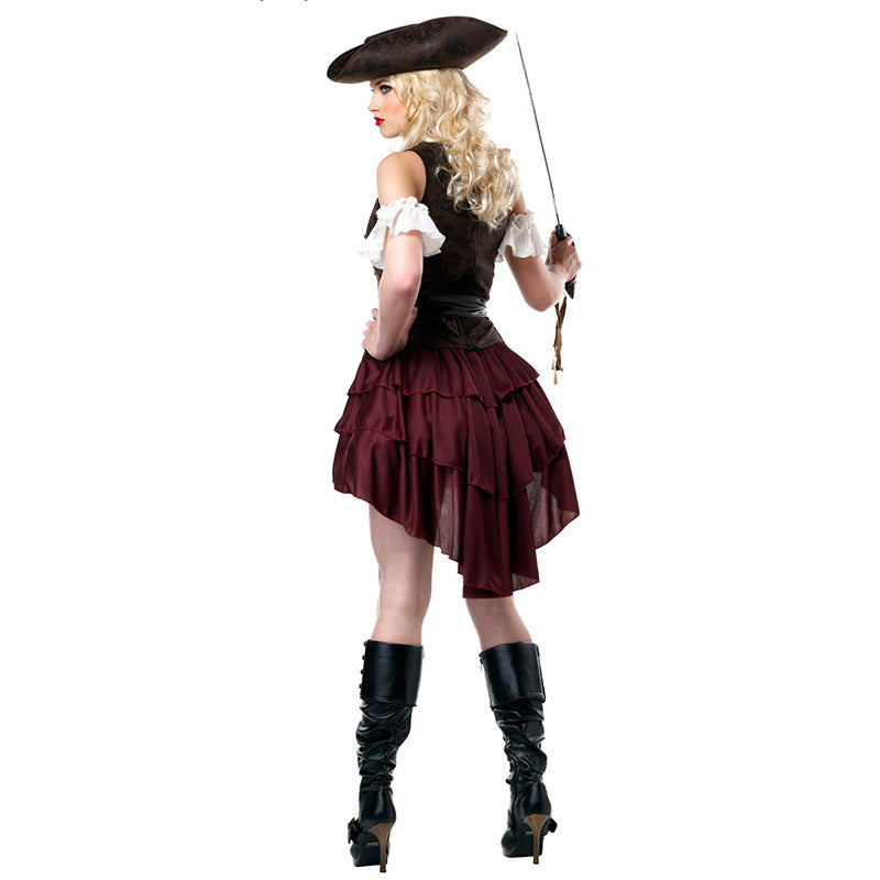 Piratdräkt för dam – halloweenkostym med hatt, bild 4