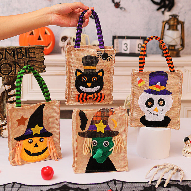 Godispåse för halloween i linne – produktbild 2