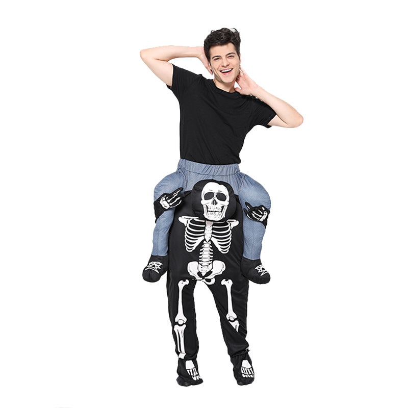 Skelettdräkt till halloweenfest