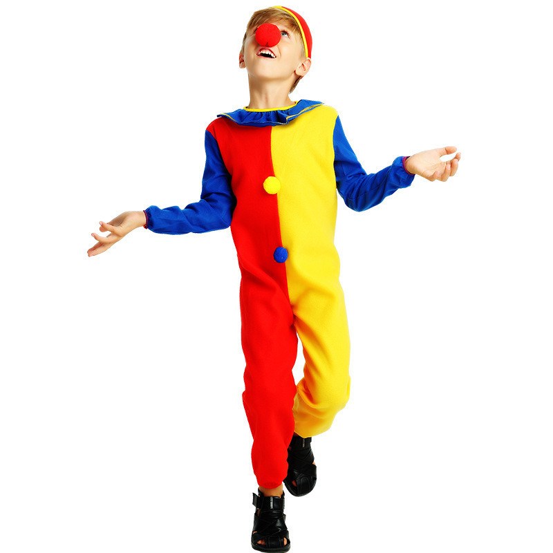 Halloweendräkt för barn – clown i rött