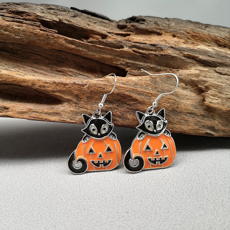 Halloweenörhängen med tecknade motiv, bild 2