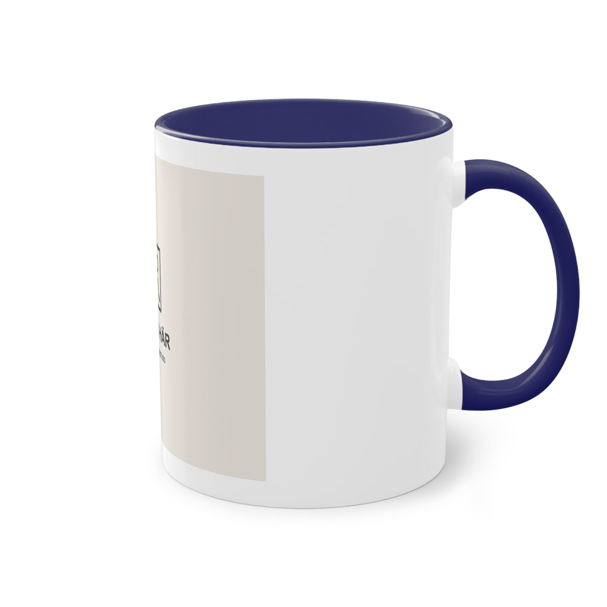 Tvåfärgad mugg med eget foto