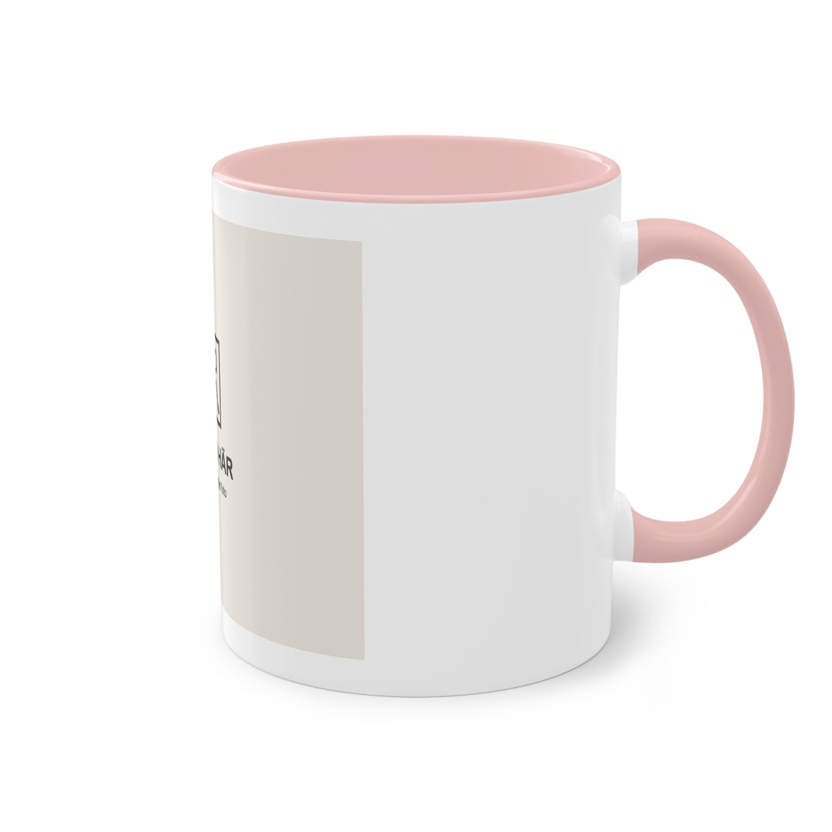 Tvåfärgad mugg med eget foto