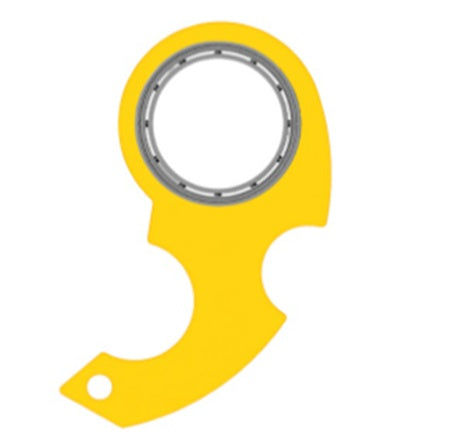 Fidget spinner med nyckelring – gul