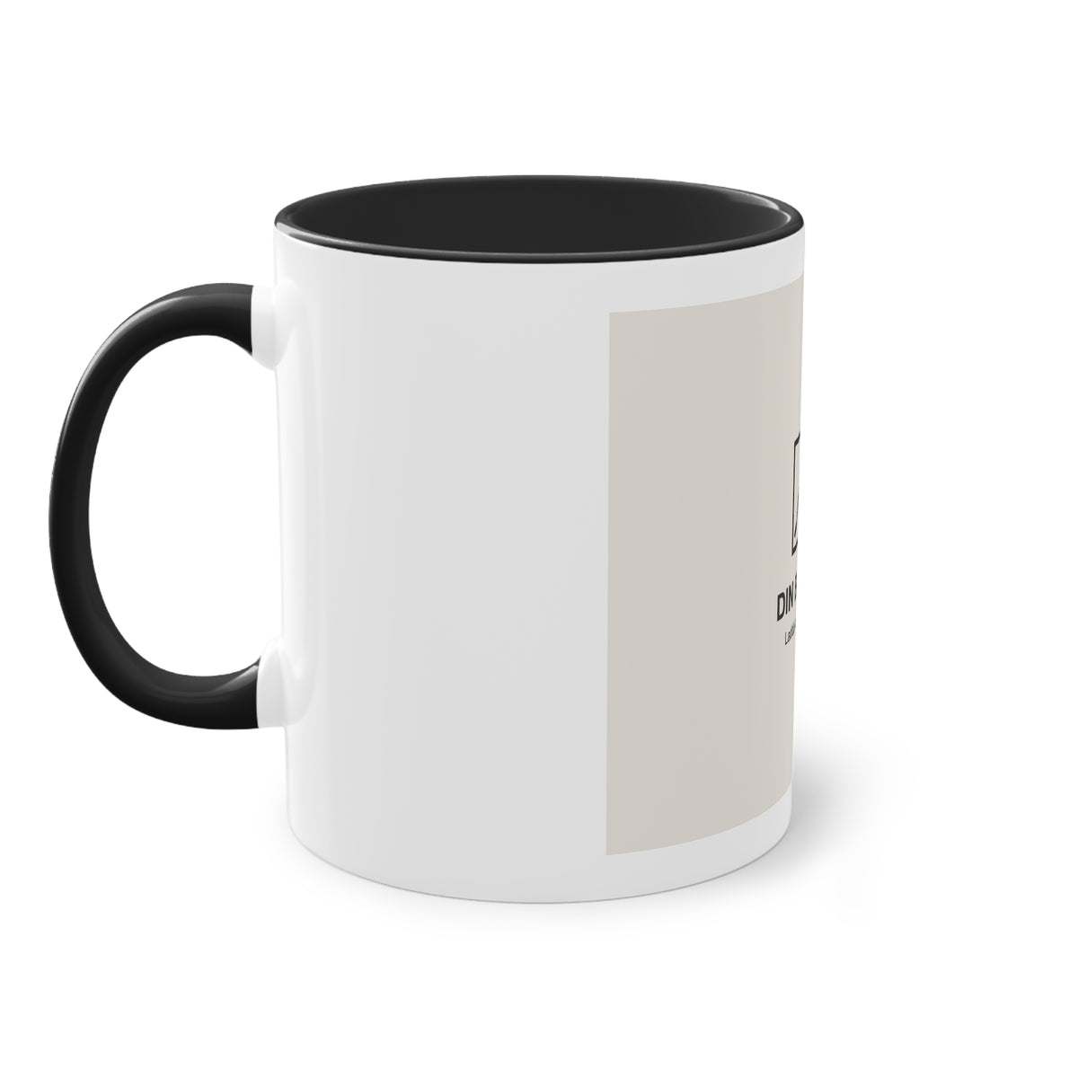 Tvåfärgad mugg med eget foto