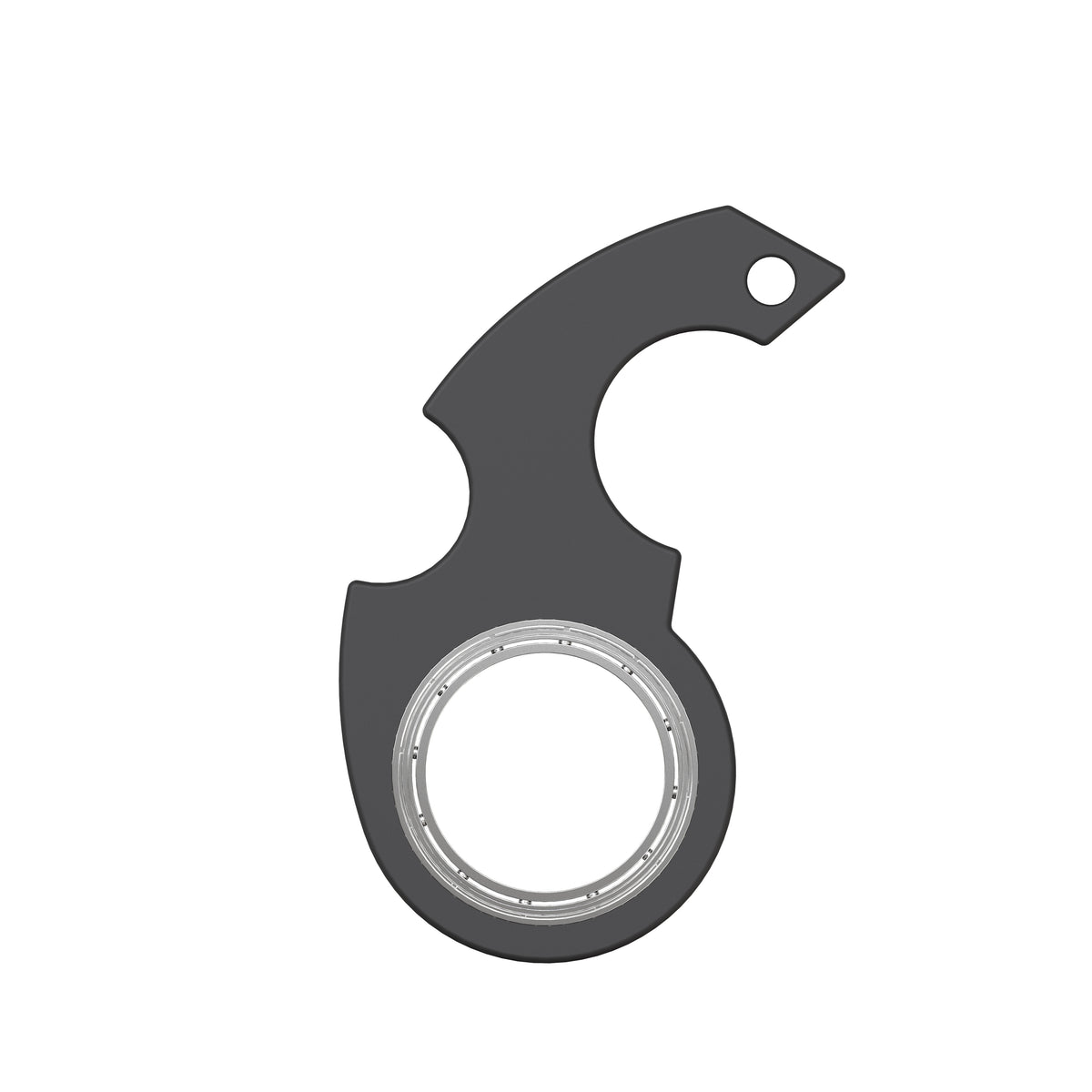 Fidget spinner med nyckelring – svart
