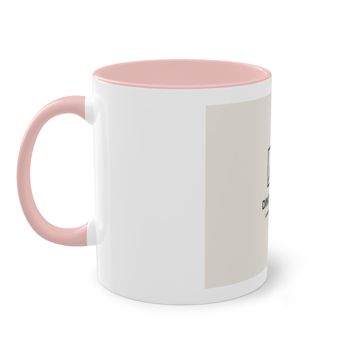 Tvåfärgad mugg med eget foto