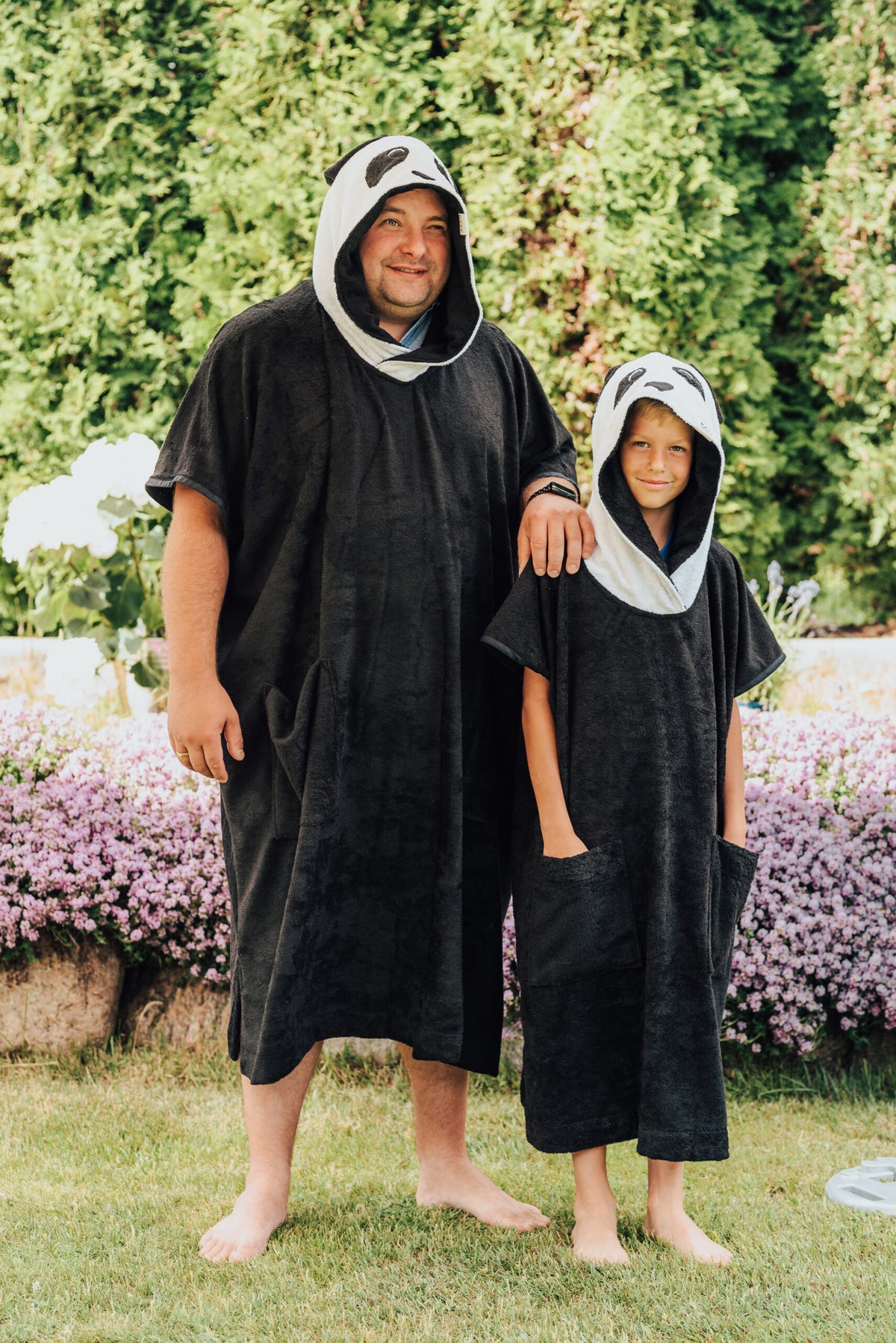 Short-Sleeve Poncho PANDA - For KIDS (Size 122-150)