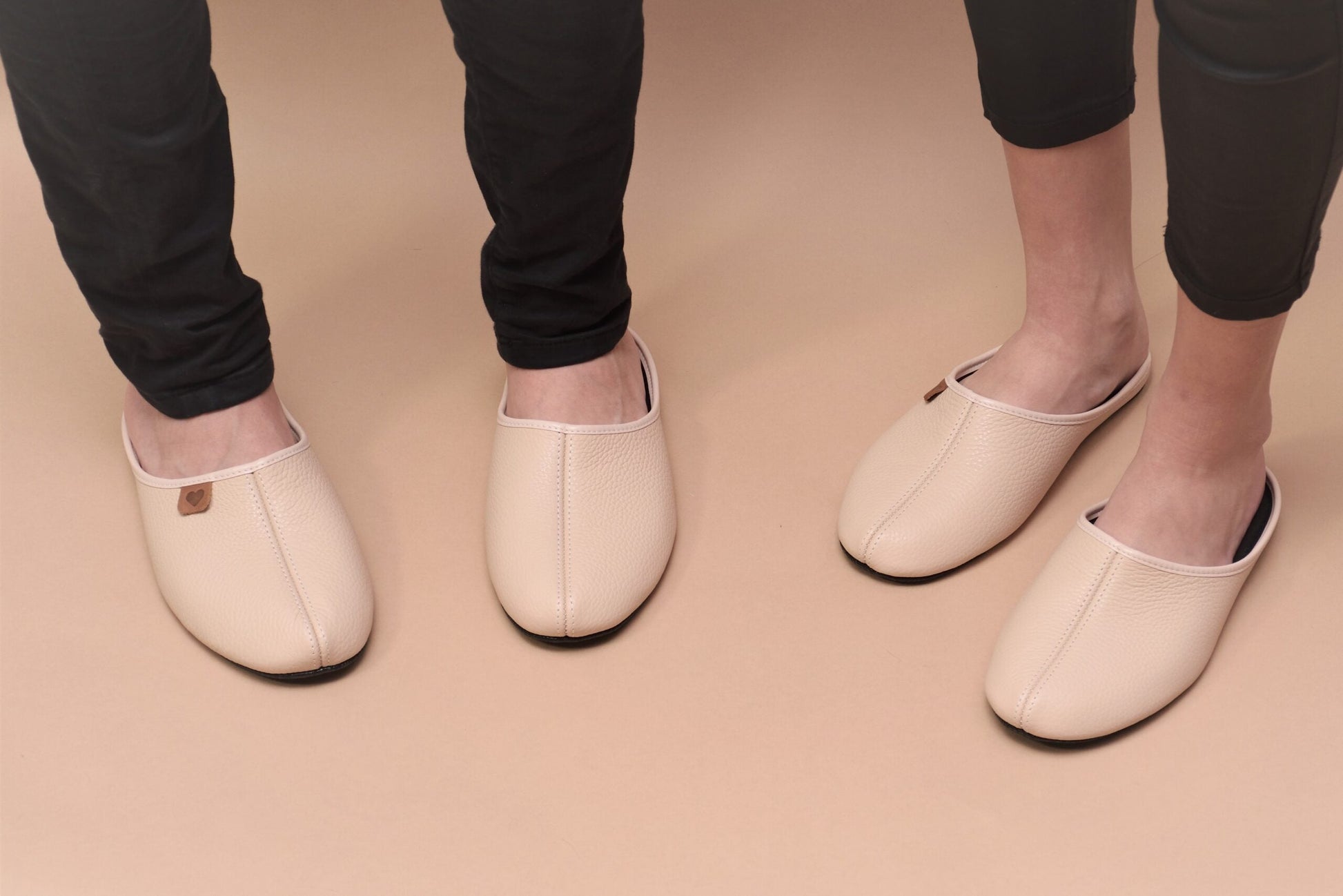 Lädertofflor Sänna - Beige