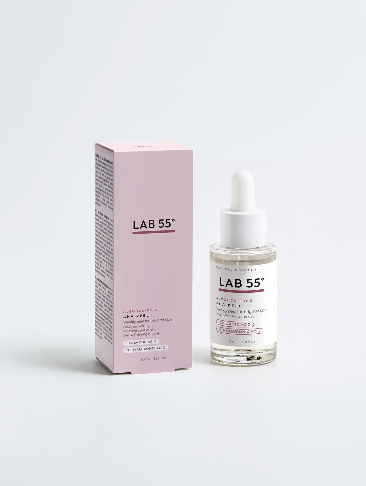 LAB 55 AHA Peeling Concentrate, 30 ml – flaska och förpackning
