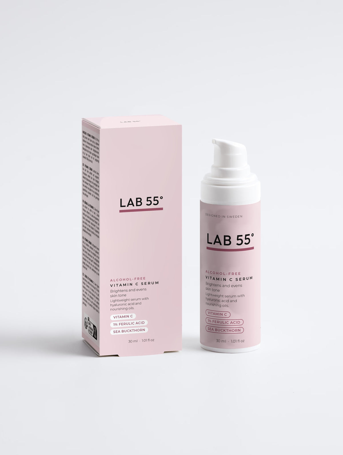 LAB 55 Vitamin C-serum, 30 ml – flaska och förpackning