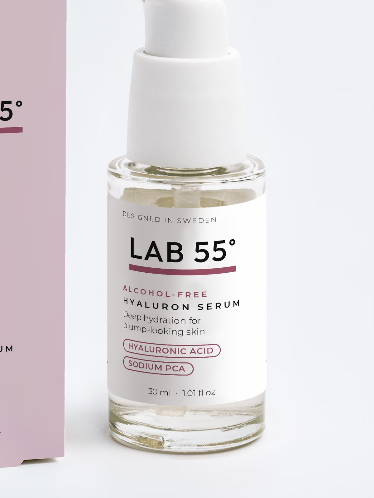 LAB 55 Återfuktande hyaluronsyraserum – närbild