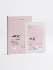 LAB 55 Hydrogel-ögonpads med koffein & C-vitamin, 7 par – förpackning och påse