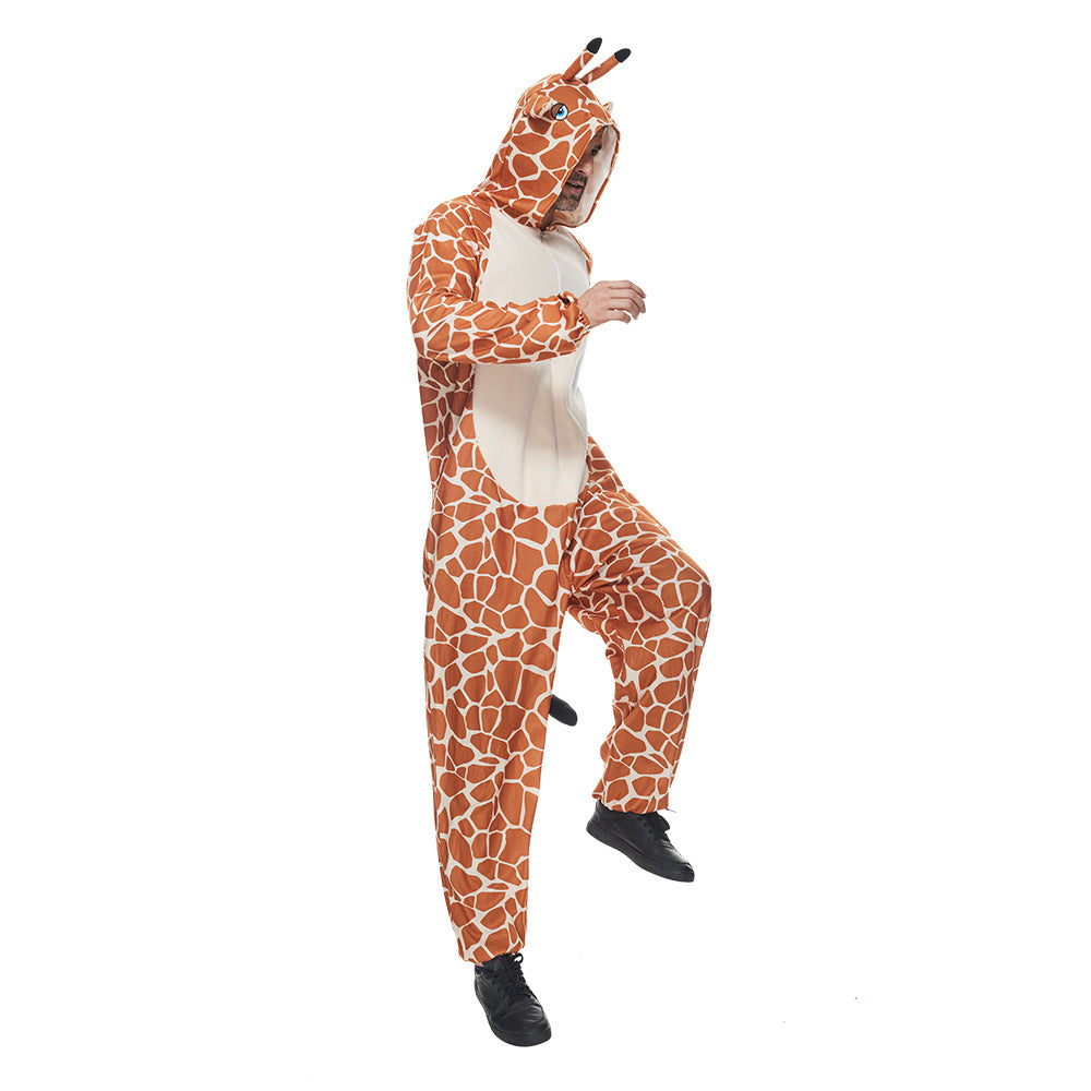 Giraffdräkt för vuxen, unisex jumpsuit