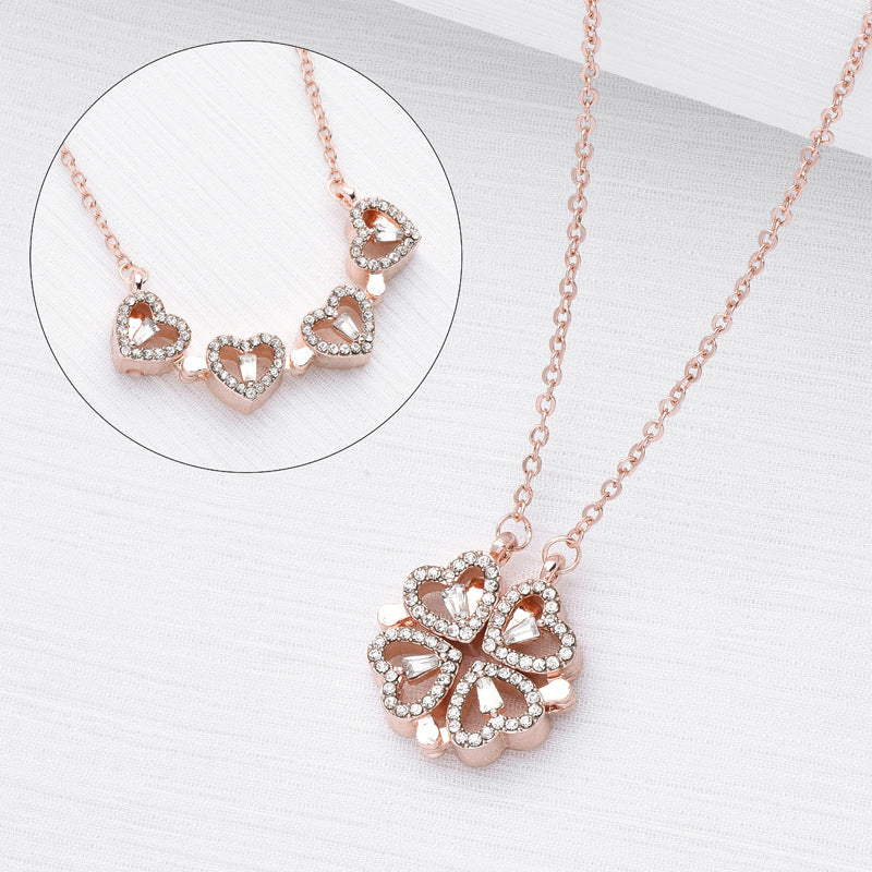 Magnetiskt halsband i roséguld