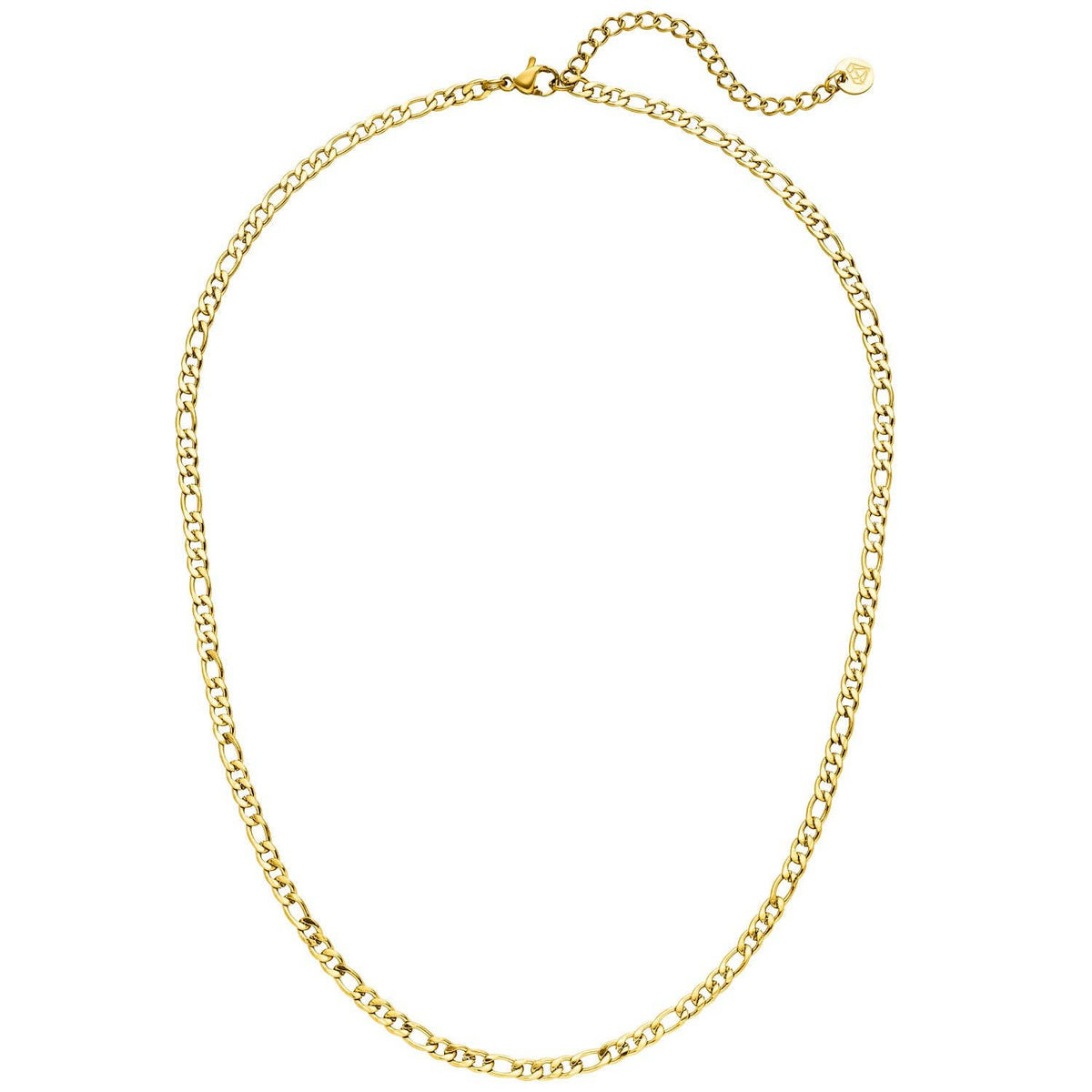 Figarohalsband 3 mm i guldpläterat stål