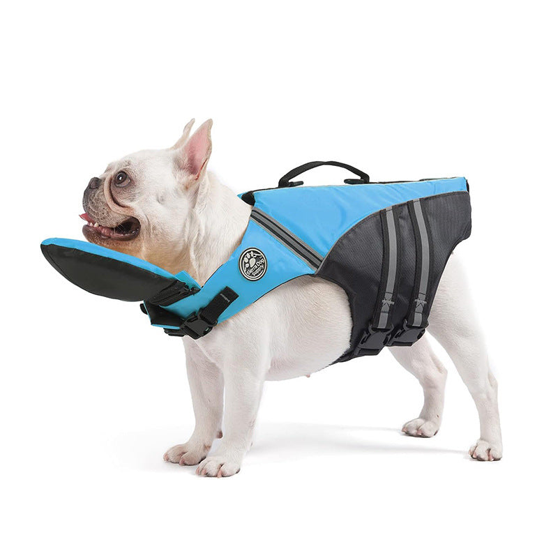 Blå flytväst för hund med reflexränder
