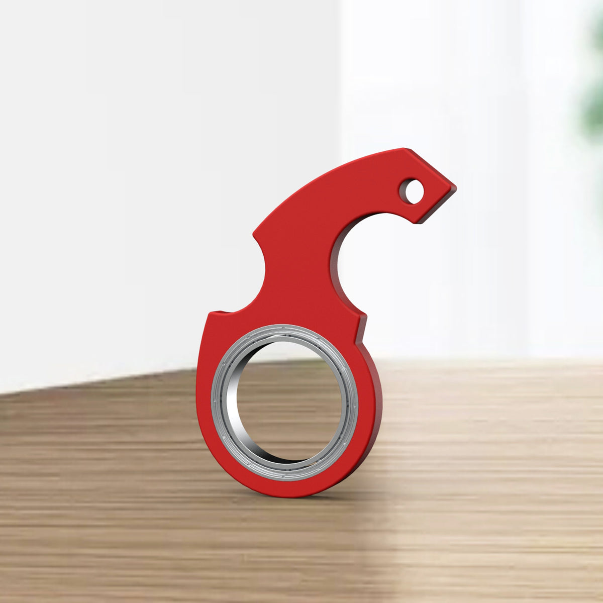 Fidget spinner med nyckelring – röd