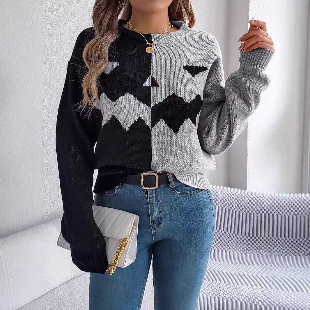 Långärmad pullover med spökmönster