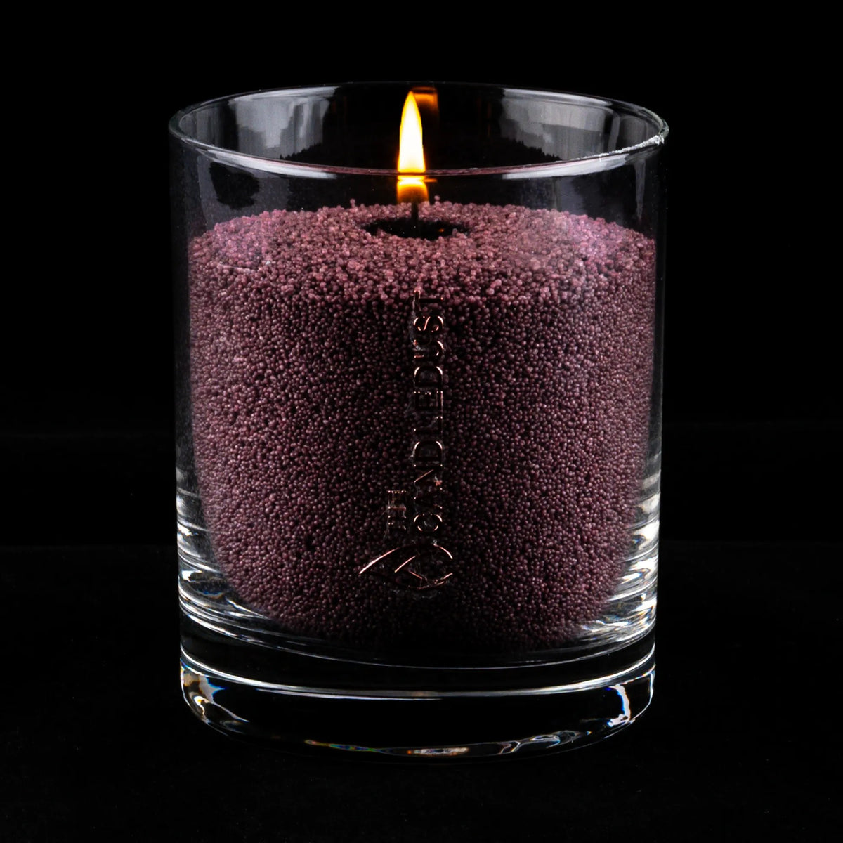 Dark Lilac Unscented Candle in Glass, 160g