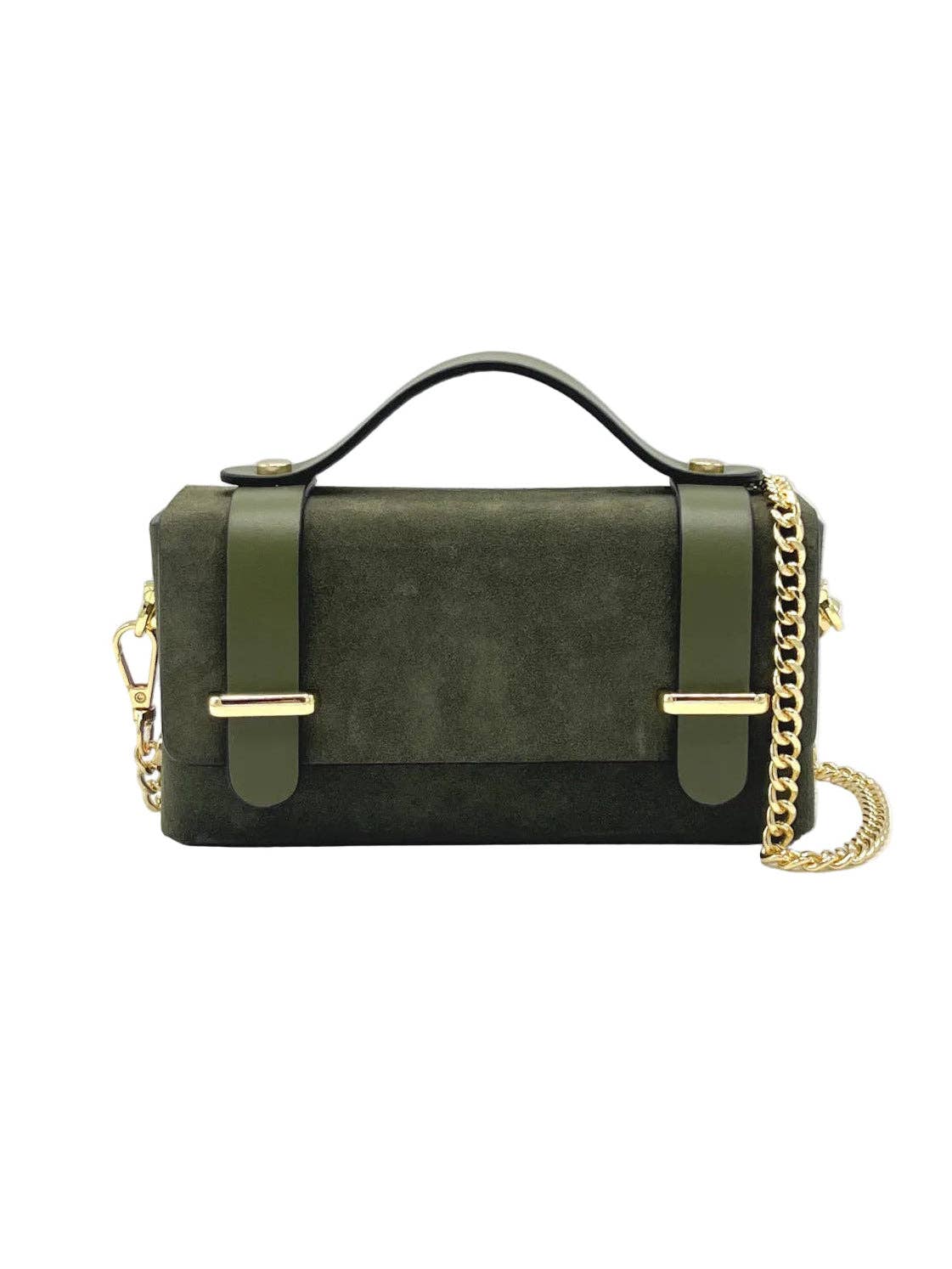 Mini clutch i mocka med kedja