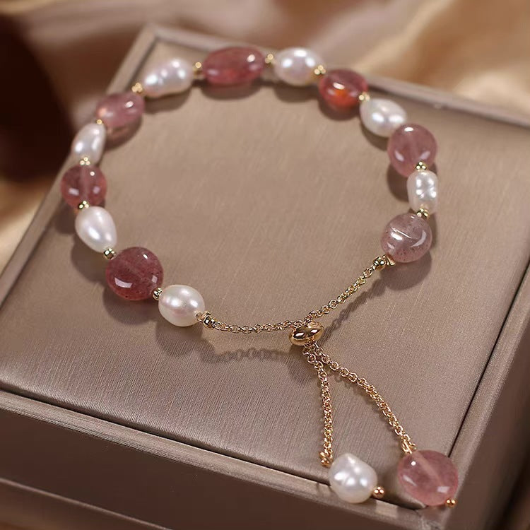 Kristallarmband med sötvattenpärlor – produktbild 6