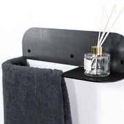 Steel & Wood Towel Rack - Waxed Steel
