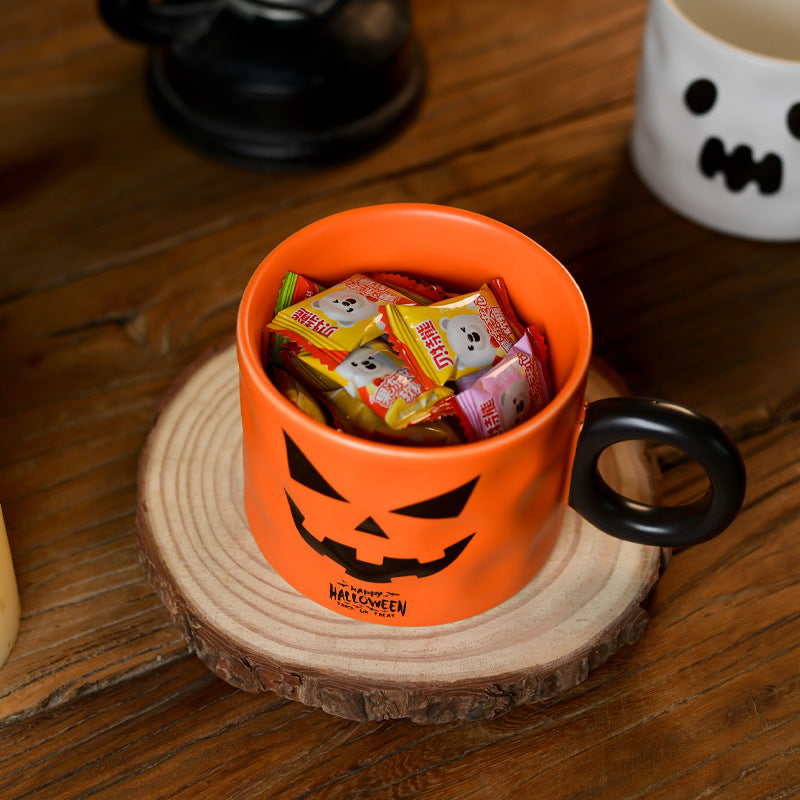 Pumpamugg i keramik med sked och presentask