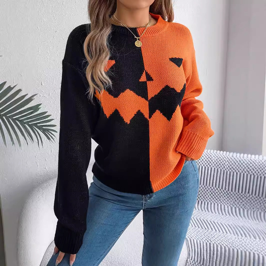 Halloweentröja i stickad akryl