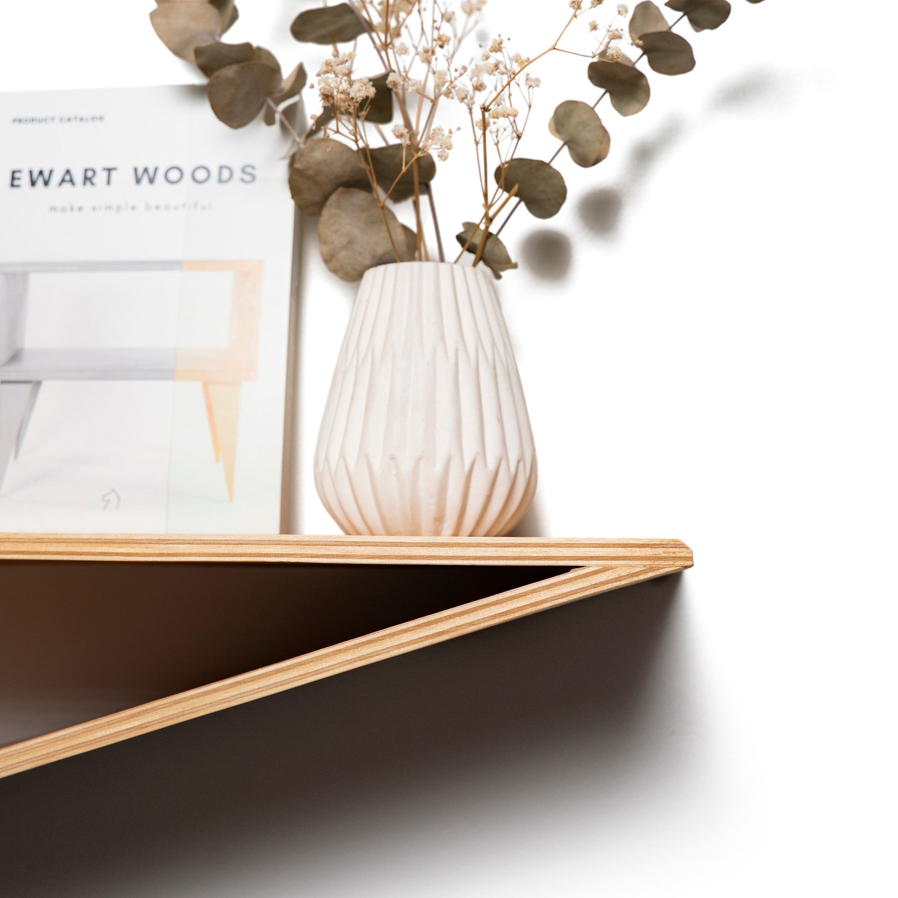 Floating Wooden Wall Shelf - Fish