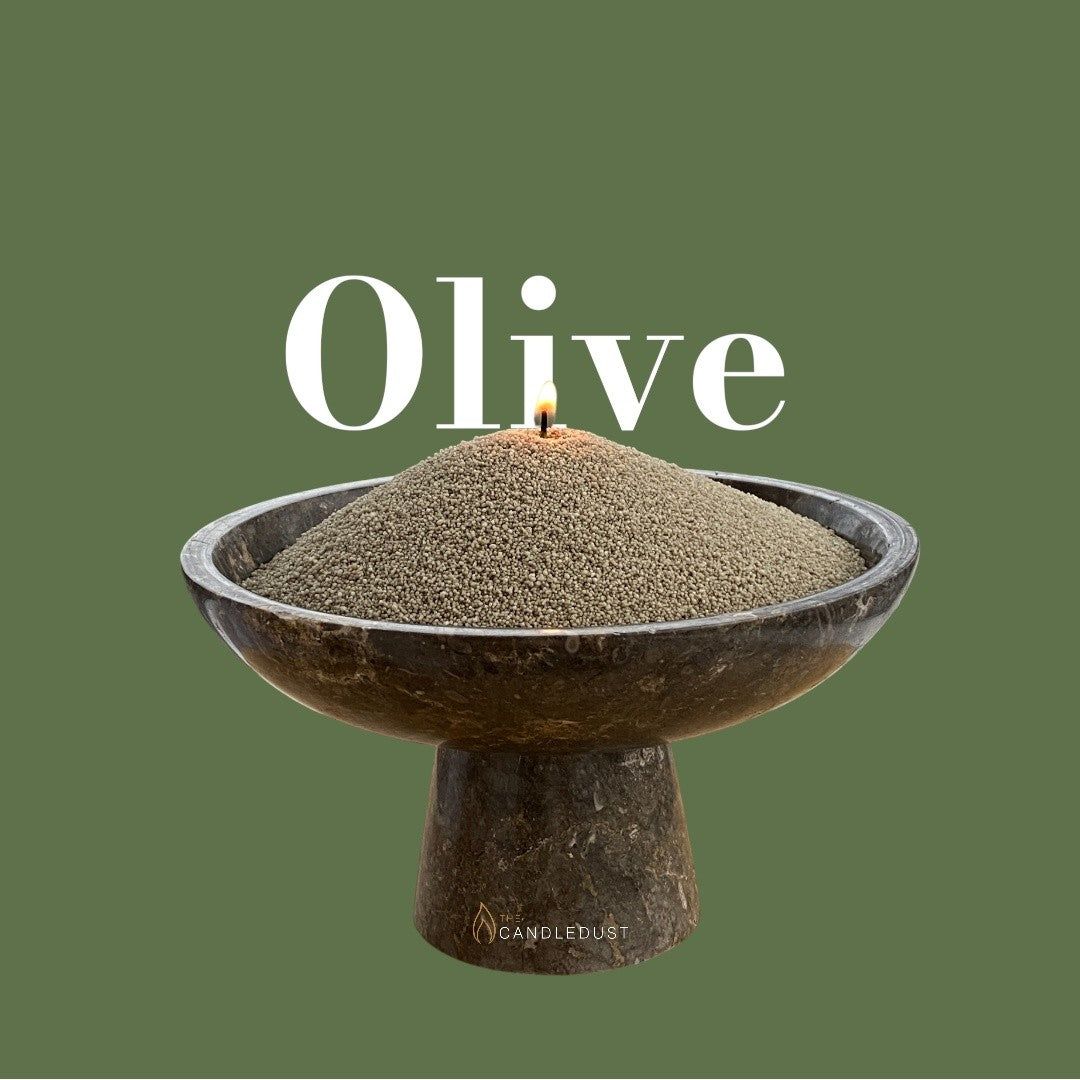 Olive Green Unscented Candle Sand Refill, 350g