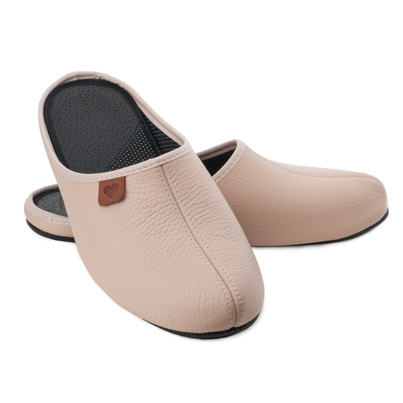 Lädertofflor Sänna - Beige