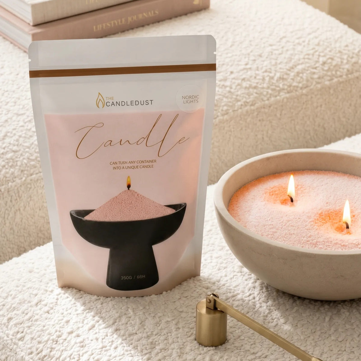 Peach Unscented Candle Sand Refill, 1kg