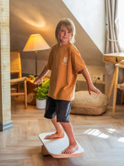 Rectangular Balance Board With Exercise Roll - No Logo