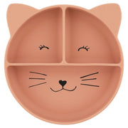 Silicone Divided Suction Plate for Kids - Mrs. Cat